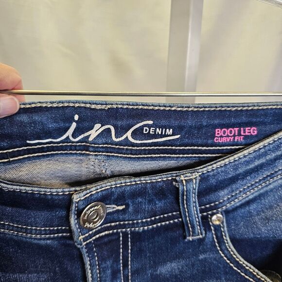 INC International Concepts Curvy Fit Boot Leg Cut Jeans Size 4 - Picture 5 of 8